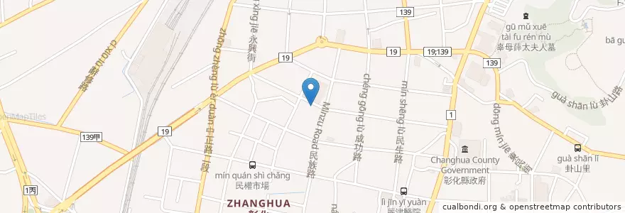 Mapa de ubicacion de 林素食 en Taiwan, Taiwan, Landkreis Changhua, Zhanghua.