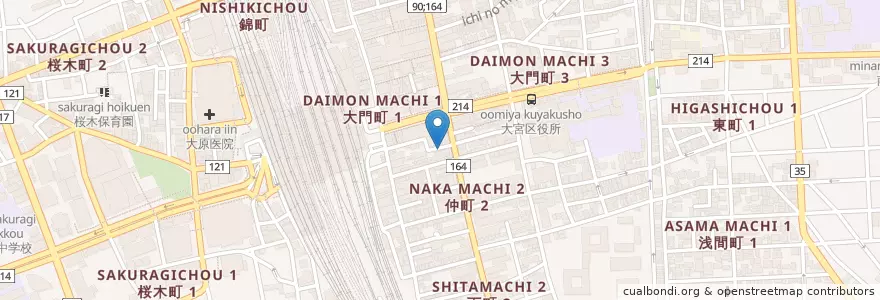 Mapa de ubicacion de 多万里 en 日本, 埼玉県, さいたま市, 大宮区.