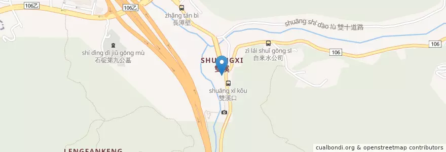 Mapa de ubicacion de 客家熱炒 en Taiwan, New Taipei, Shiding District.