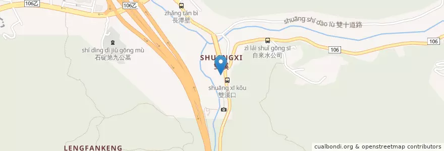 Mapa de ubicacion de 石碇雙溪口浸信會 en Taïwan, Nouveau Taipei, Shiding.
