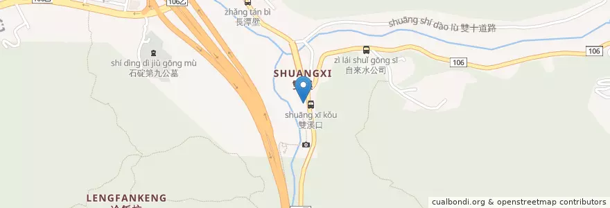 Mapa de ubicacion de 鮮堡漢堡台北石碇店 en 타이완, 신베이 시, 스딩 구.