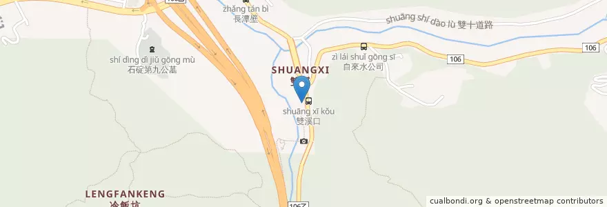 Mapa de ubicacion de 雙溪口公廁 en 台湾, 新北市, 石碇区.