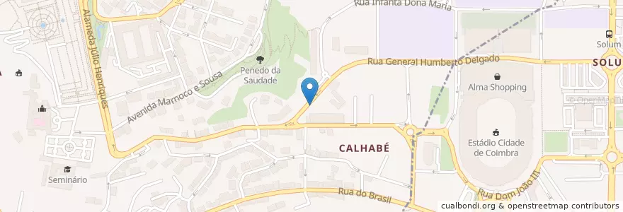Mapa de ubicacion de Café General en Portugal, Centre, Baixo Mondego, Coïmbre, Coïmbre, Sé Nova, Santa Cruz, Almedina E São Bartolomeu.