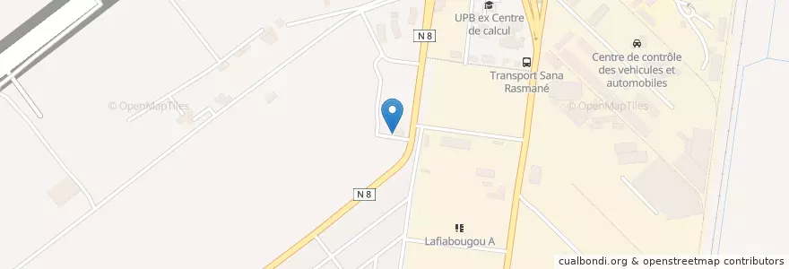 Mapa de ubicacion de Clinique Laurencia en Burkina Faso, Hauts-Bassins, Houet.