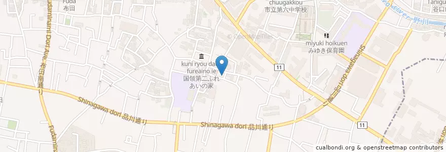 Mapa de ubicacion de 5-15 en اليابان, 東京都, 調布市.
