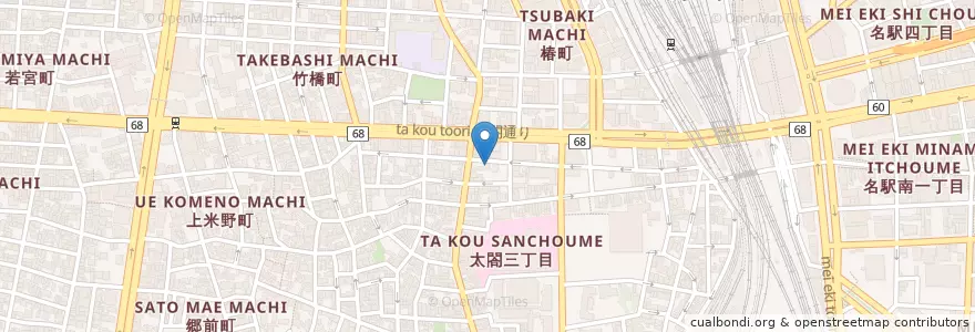 Mapa de ubicacion de 大誠寺 en 日本, 愛知県, 名古屋市, 中村区.