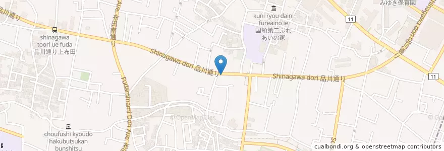Mapa de ubicacion de 6-11 en Japan, 東京都, 調布市.