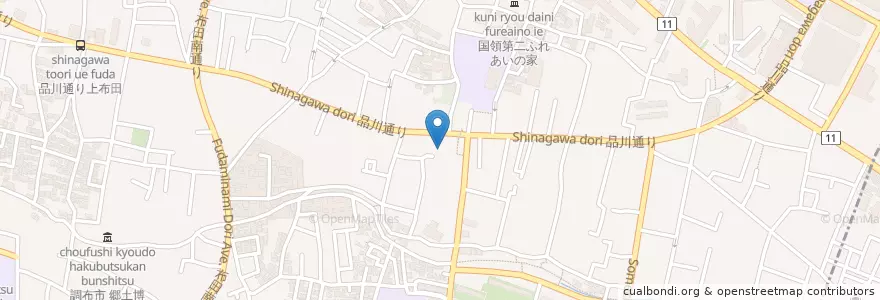 Mapa de ubicacion de 6-13 en 日本, 東京都, 調布市.