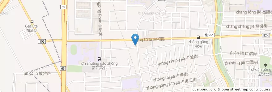 Mapa de ubicacion de 85C en Taiwan, 新北市, 新莊區.