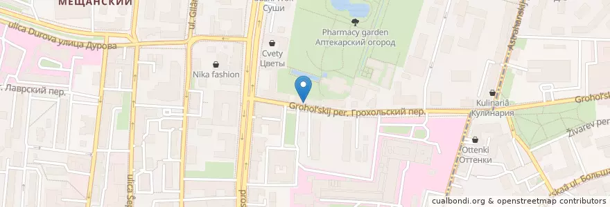 Mapa de ubicacion de Katie O'Shea's Irish Bar & Restaurant en Russland, Föderationskreis Zentralrussland, Moskau, Zentraler Verwaltungsbezirk, Мещанский Район.