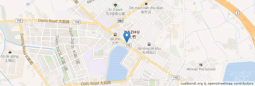 Mapa de ubicacion de Pizza Hut en 타이완, 타오위안 시, 루주 구.