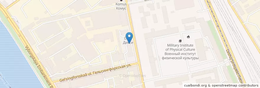 Mapa de ubicacion de Subway en Russland, Föderationskreis Nordwest, Oblast Leningrad, Sankt Petersburg, Wyborger Rajon, Округ Сампсониевское.
