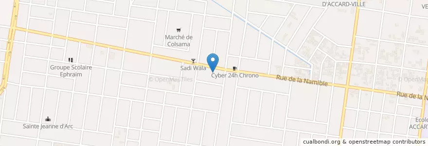 Mapa de ubicacion de Pharmacie Bethel en Burquina Faso, Hauts-Bassins, Houet.