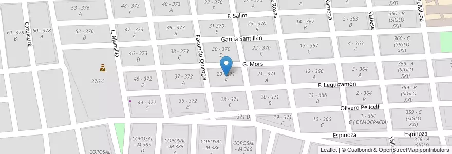 Mapa de ubicacion de 29 - 371 F en Argentina, Salta, Capital, Municipio De Salta, Salta.