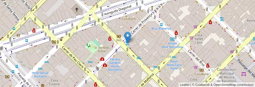 Mapa de ubicacion de 29 - Provença - Roger de Flor en اسپانیا, Catalunya, Barcelona, Barcelonès, Barcelona.