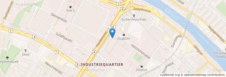 Mapa de ubicacion de CS Bancomat en Switzerland, Zürich, Bezirk Zürich, Zürich.