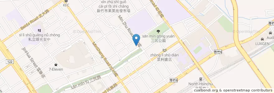 Mapa de ubicacion de 真福地 en Taiwan, Taiwan, Hsinchu, 東區.