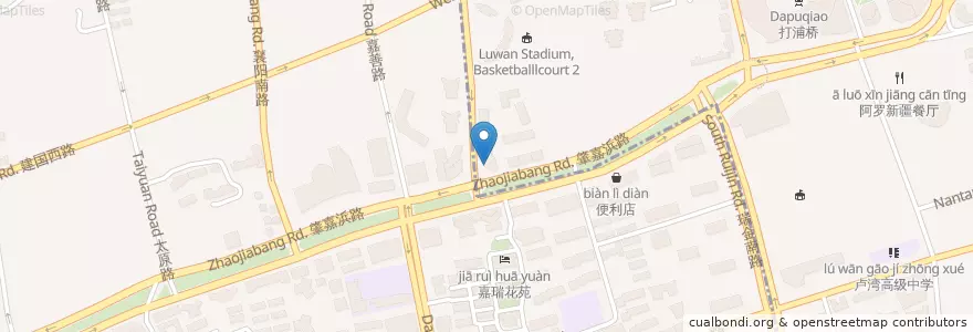 Mapa de ubicacion de Starbucks en China, Shanghai, Xuhui District.