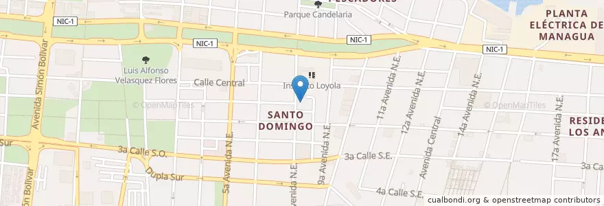 Mapa de ubicacion de Iglesia Santo Domingo en 니카라과, Departamento De Managua, Managua (Municipio).