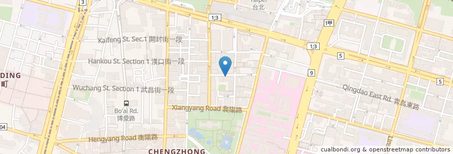 Mapa de ubicacion de 三商巧福 en تايوان, تايبيه الجديدة, تايبيه, 中正區.