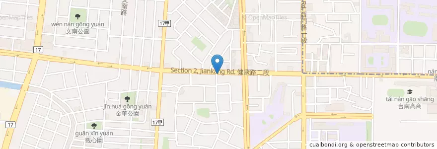 Mapa de ubicacion de 左鄰右舍簡餐 en Тайвань, Тайнань, 南區.