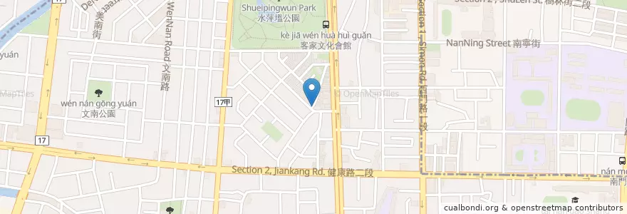 Mapa de ubicacion de 建建美早餐 en Taïwan, Tainan, 南區.