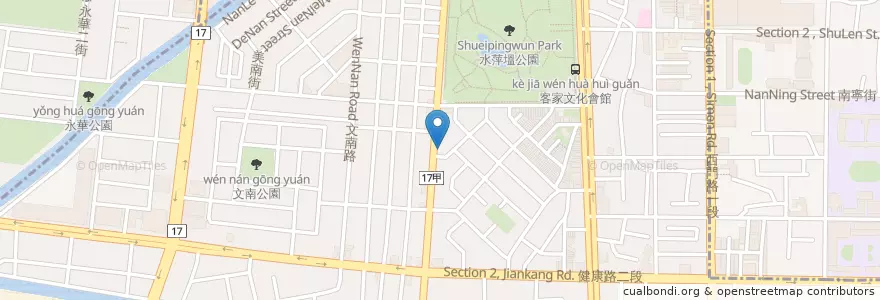 Mapa de ubicacion de 林俊良耳鼻喉科診所 en Tayvan, 臺南市, 南區.