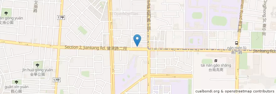 Mapa de ubicacion de 耐龍鱔魚意麵 en 台湾, 台南市, 南区.