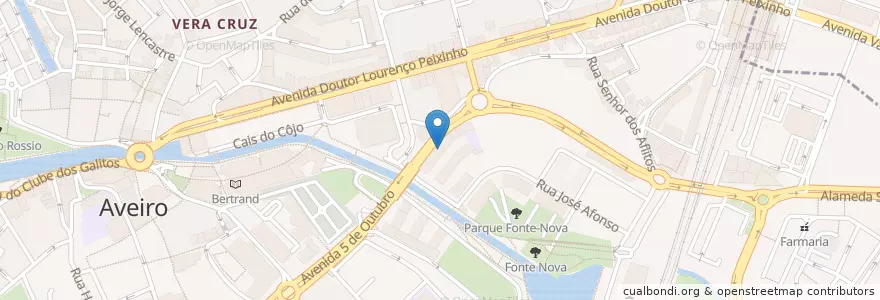 Mapa de ubicacion de Escola de Condução Nova de Aveiro en البرتغال, آويرو, الوسطى, فوغا السفلى, آويرو, Glória E Vera Cruz.