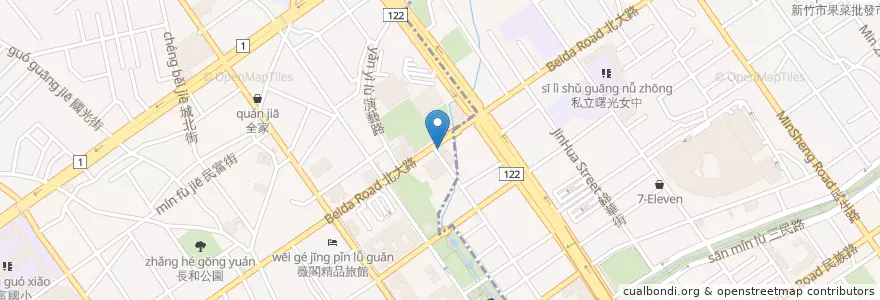 Mapa de ubicacion de 星巴克 en 台湾, 台湾省, 新竹市.
