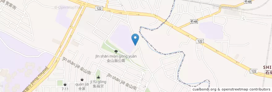 Mapa de ubicacion de 新科國中地下停車場 en 台湾, 台湾省, 新竹市, 竹東鎮, 東区.
