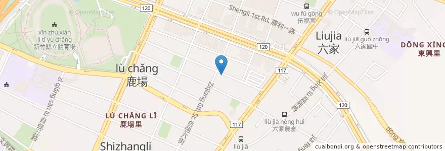 Mapa de ubicacion de Stanley Steakhouse en Taiwan, Taiwan Province, Hsinchu County, Zhubei City.