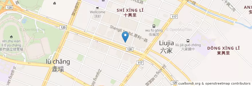 Mapa de ubicacion de cama en 타이완, 타이완성, 신주 현, 주베이 시.