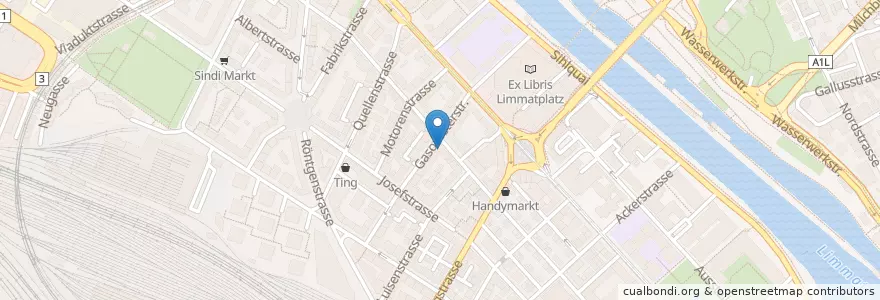 Mapa de ubicacion de Valentin en Switzerland, Zurich, District Zurich, Zurich.