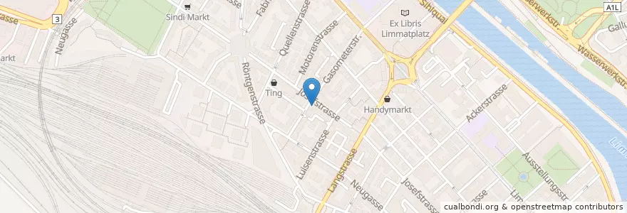 Mapa de ubicacion de Josef en Suisse, Zurich, District De Zurich, Zurich.