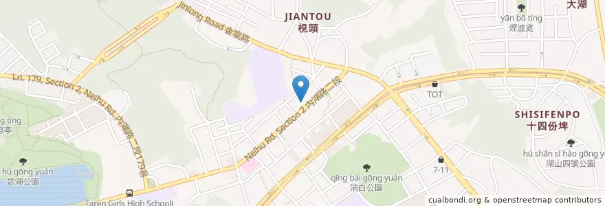 Mapa de ubicacion de District de Neihu en Taïwan, Nouveau Taipei, Taipei, District De Neihu.