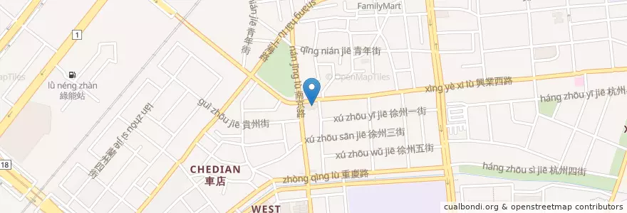 Mapa de ubicacion de 南北冰品木瓜牛奶 en Taiwan, 臺灣省, 嘉義市, 嘉義縣, 西區.