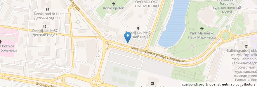 Mapa de ubicacion de Тётка Фишер en Russia, Northwestern Federal District, Kaliningrad, Kaliningrad.