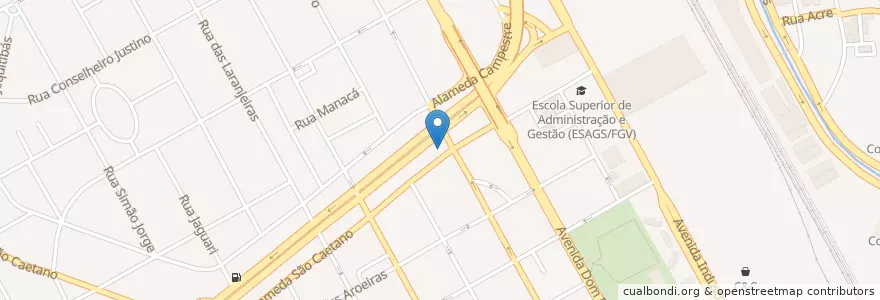 Mapa de ubicacion de Churrascaria Costela Dourada en Бразилия, Юго-Восточный Регион, Сан-Паулу, Região Geográfica Intermediária De São Paulo, Região Metropolitana De São Paulo, Região Imediata De São Paulo, Santo André.