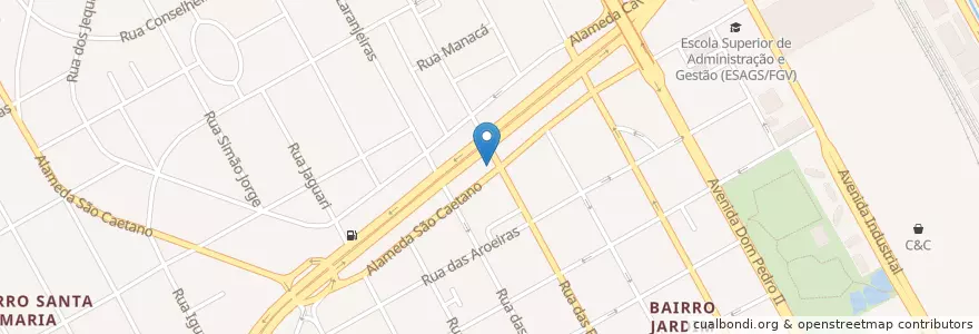 Mapa de ubicacion de Confraria Jardim en ブラジル, 南東部地域, サンパウロ, Região Geográfica Intermediária De São Paulo, Região Metropolitana De São Paulo, Região Imediata De São Paulo, Santo André.