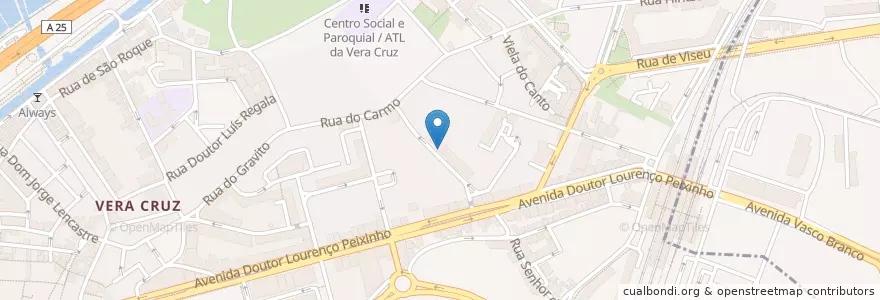 Mapa de ubicacion de Clínica Centac en 葡萄牙, Aveiro, Centro, Baixo Vouga, Aveiro, Glória E Vera Cruz.