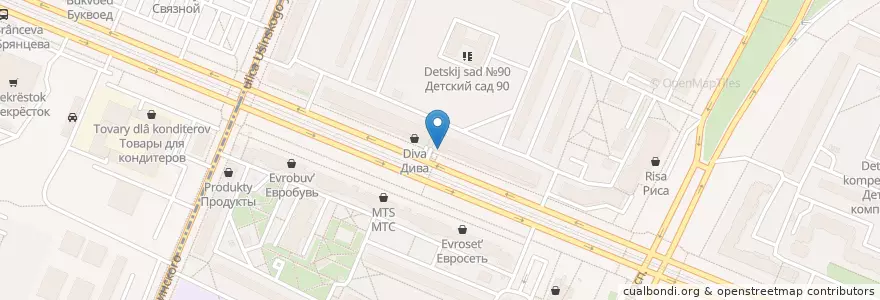 Mapa de ubicacion de ПитерТайм en Russland, Föderationskreis Nordwest, Oblast Leningrad, Sankt Petersburg, Калининский Район, Округ № 21.
