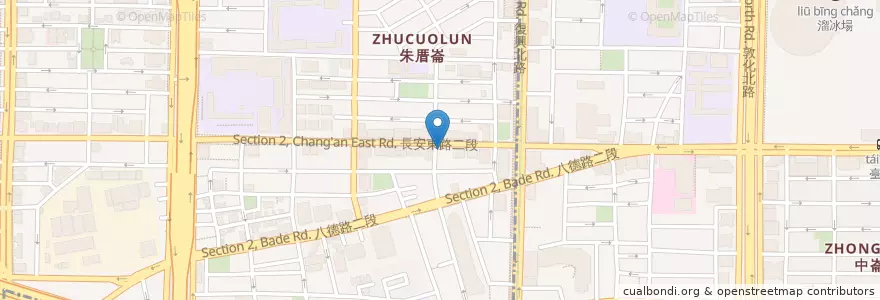 Mapa de ubicacion de 太師傅便當 en 타이완, 신베이 시, 타이베이시, 중산 구.