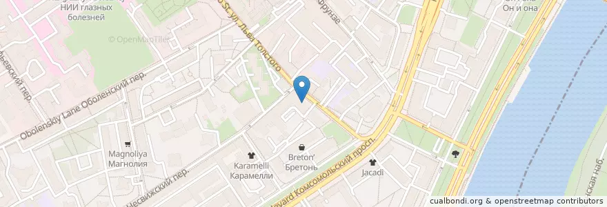 Mapa de ubicacion de Shaggy Dog en Rusia, Центральный Федеральный Округ, Москва, Центральный Административный Округ, Район Хамовники.