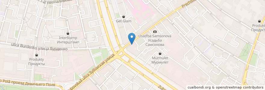 Mapa de ubicacion de Медси en Russie, District Fédéral Central, Moscou, Центральный Административный Округ, Район Хамовники.