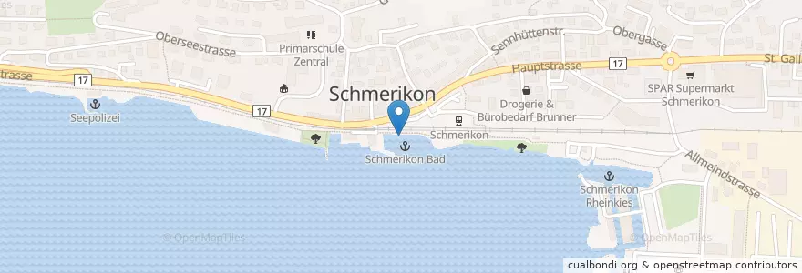 Mapa de ubicacion de Ruedi's Sif en スイス, ザンクト・ガレン州, Wahlkreis See-Gaster, Schmerikon.