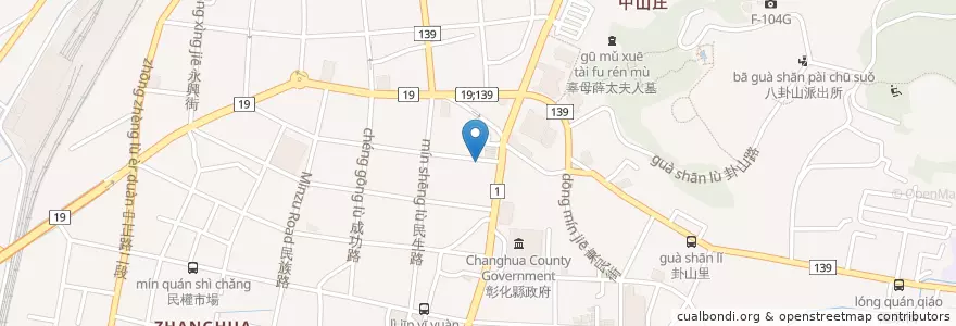 Mapa de ubicacion de 福成素食 en 臺灣, 臺灣省, 彰化縣, 彰化市.