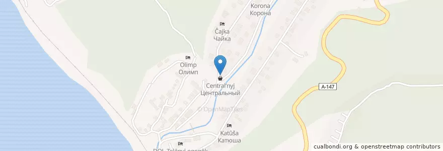 Mapa de ubicacion de Айсберг en Rusland, Zuidelijk Federaal District, Kraj Krasnodar, Туапсинский Район, Шепсинское Сельское Поселение.