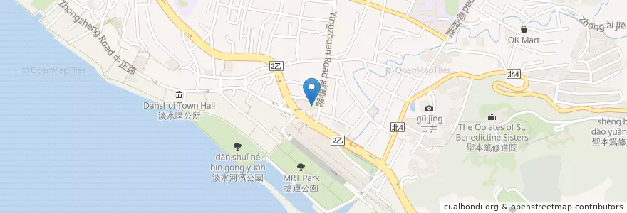 Mapa de ubicacion de 勝博殿日式豬排 en تایوان, 新北市, 淡水區.