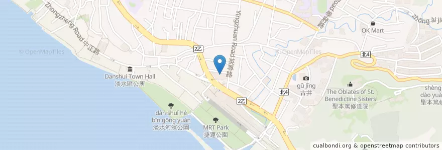 Mapa de ubicacion de 魔法咖哩 en Tayvan, 新北市, 淡水區.
